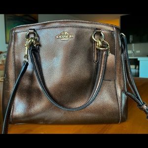 Metallic Brown Coach Bag